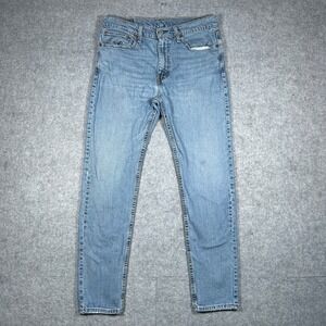 Levi's 510 denim pants Mens 34x32(32x29) Blue slim‎ straight Stretch red tab